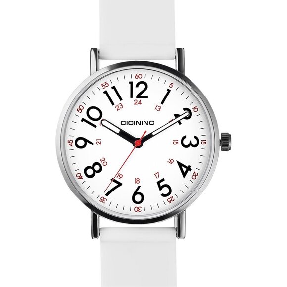 Women\'s White Analog Silicone Band Read Dial Stylish Comfortable Buckle Watch